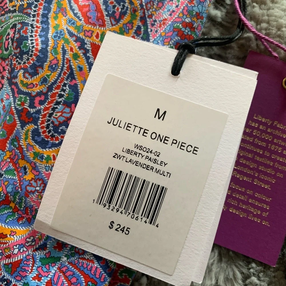 Onia Juliette NWT Paisley Print One-Piece Swimsuit, size Medium - Picture 5 of 5